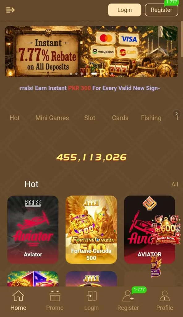 WIN1313 game banner